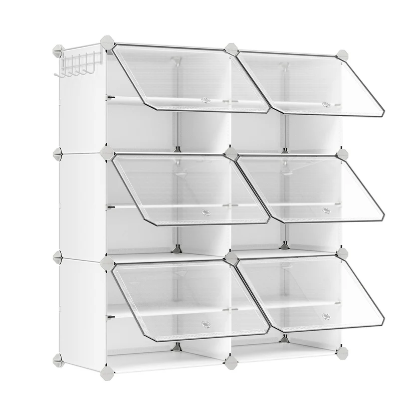 Mueble Zapatero Plástico Compartimentos Modular Estantería Modular