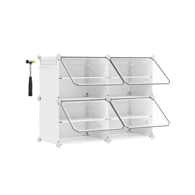 Mueble Zapatero Plástico Compartimentos Modular Estantería Modular