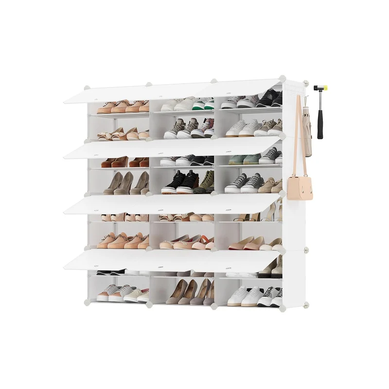 Mueble Zapatero Plástico Compartimentos Modular Estantería Modular