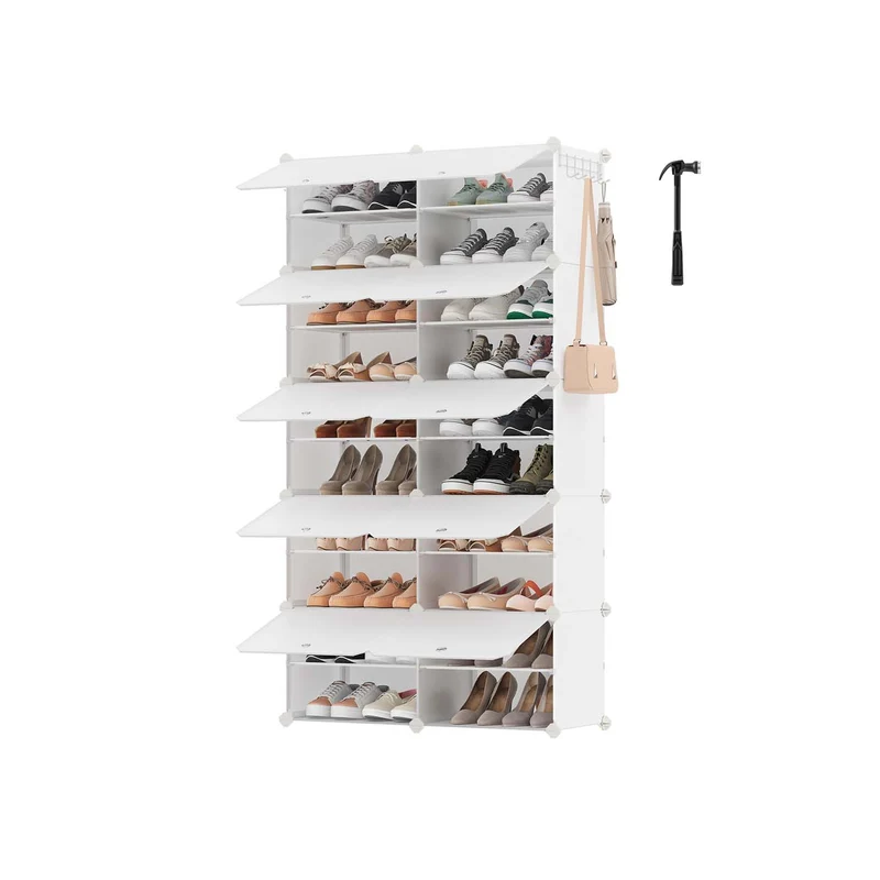 Mueble Zapatero Plástico Compartimentos Modular Estantería Modular