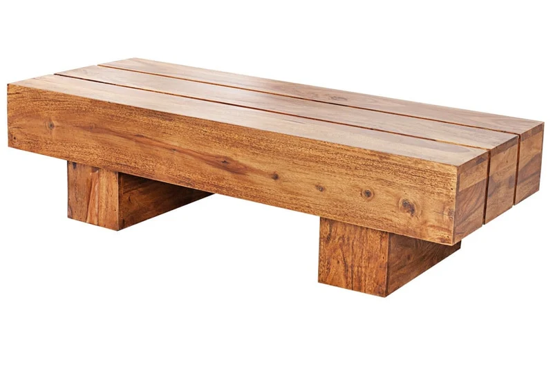 Puristischer Couchtisch SAMANTI 100cm Massivholz Palisander