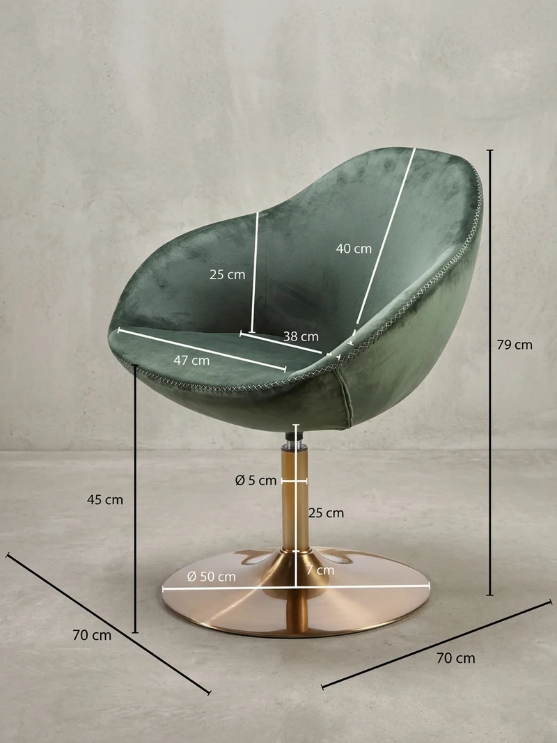 Loungesessel Samt mit 360° Drehfunktion