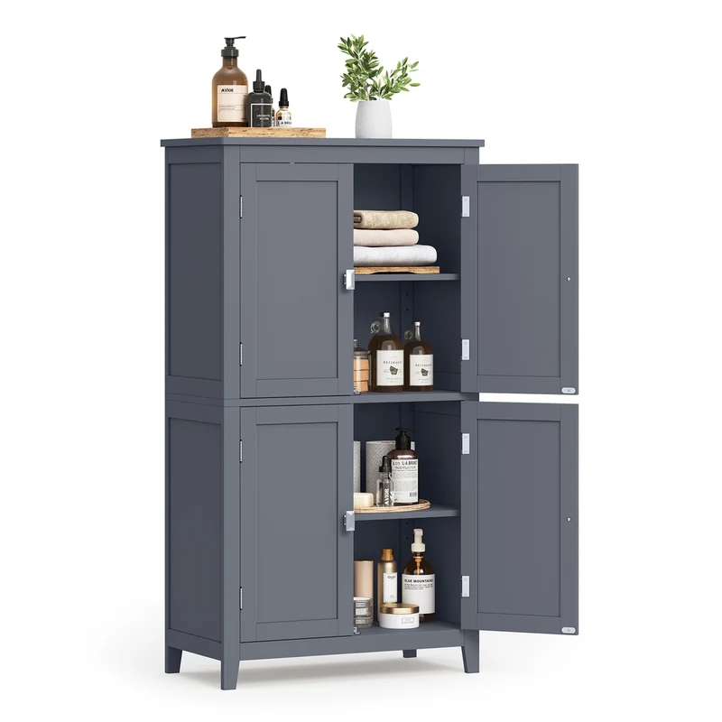 Mueble de Baño con 4 Puertas Blanco