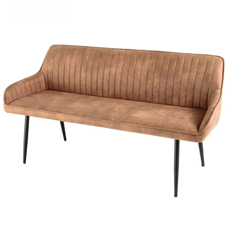 Elegante Sitzbank MILAN ca.160cm Mikrofaser vintage-braun Armlehnen