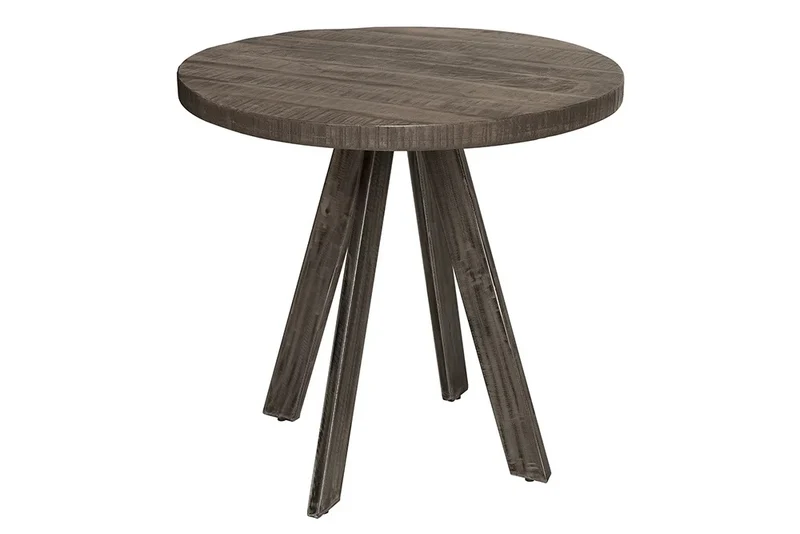 Mango Esstisch ARTE 80cm grau Industrie-Design Gestell