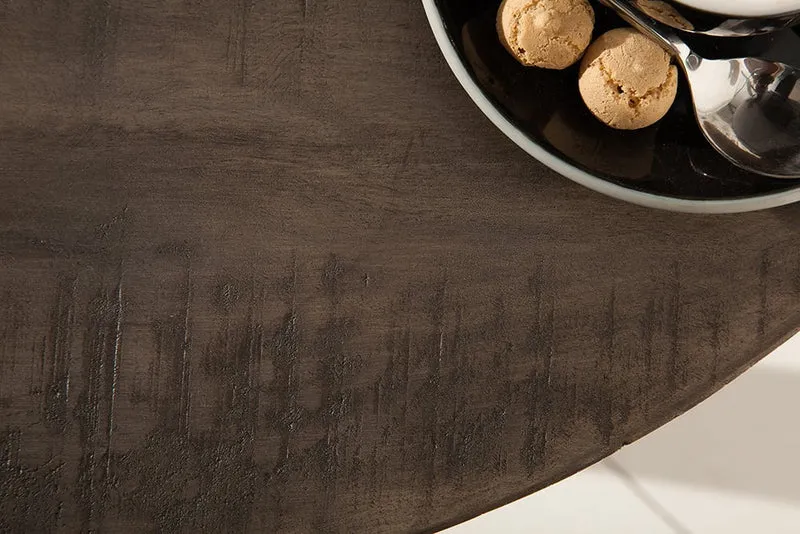 Mango Esstisch ARTE 80cm grau Industrie-Design Gestell