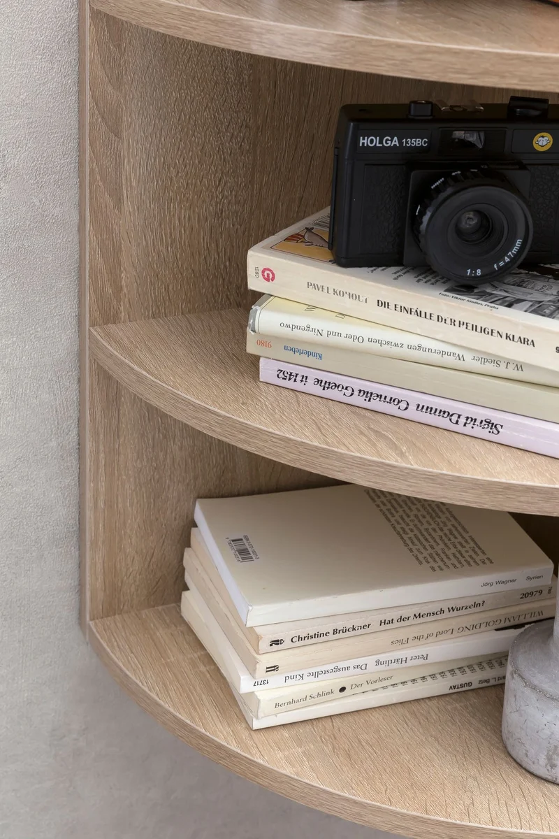 Eckregal MDF Runder Front Modern