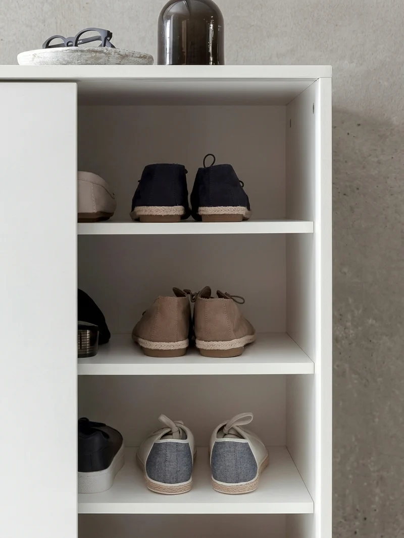 Schuhschrank Holz für 20 Paar Schuhe mit Schiebetüren