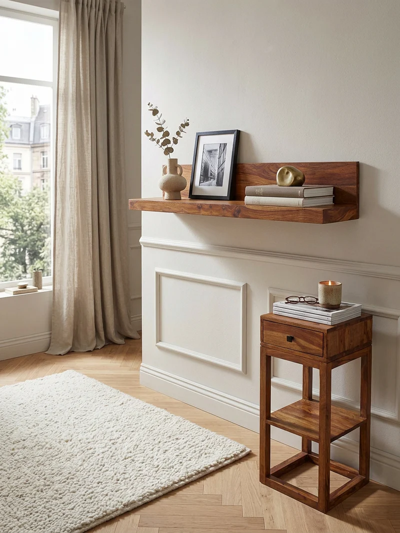 Wandregal Massivholz Flexibles Design Landhausstil