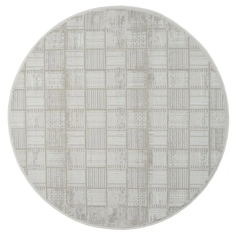 Teppich CASA rund Creme-Weiss 120 x 120 cm