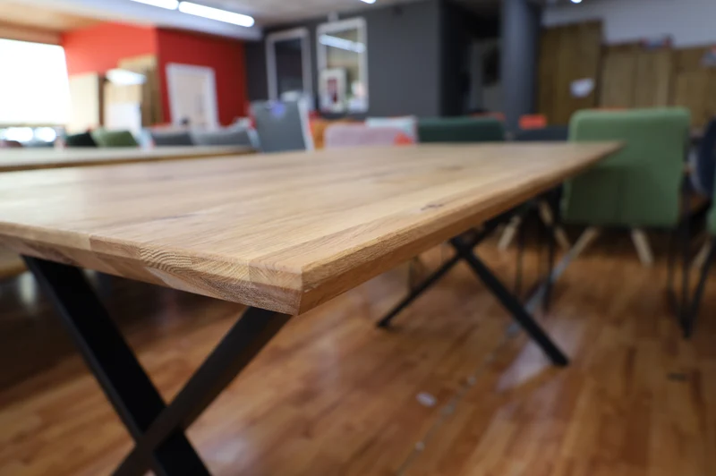 Esstisch Tisch+ Massivholz Eiche+ Schweizer Kante 220x100cm