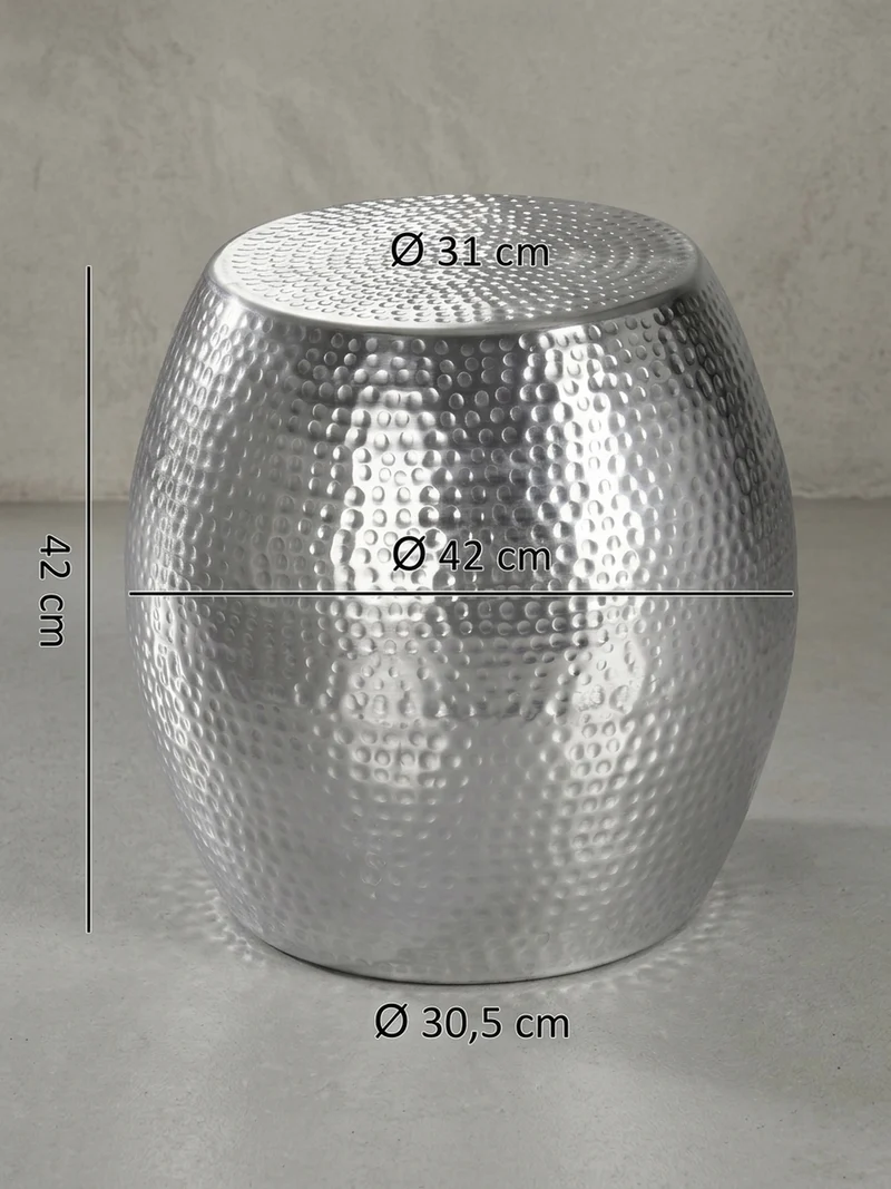 Beistelltisch Aluminium Hammerschlag