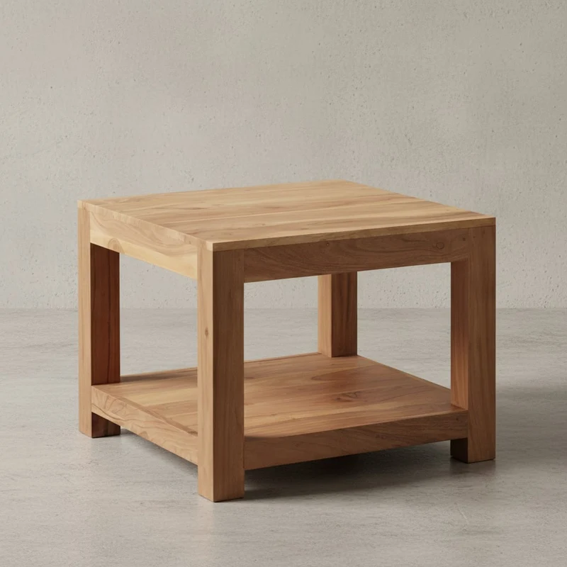 Couchtisch Massivholz im Landhausstil mit Ablagefach und pflegeleichter Oberfläche