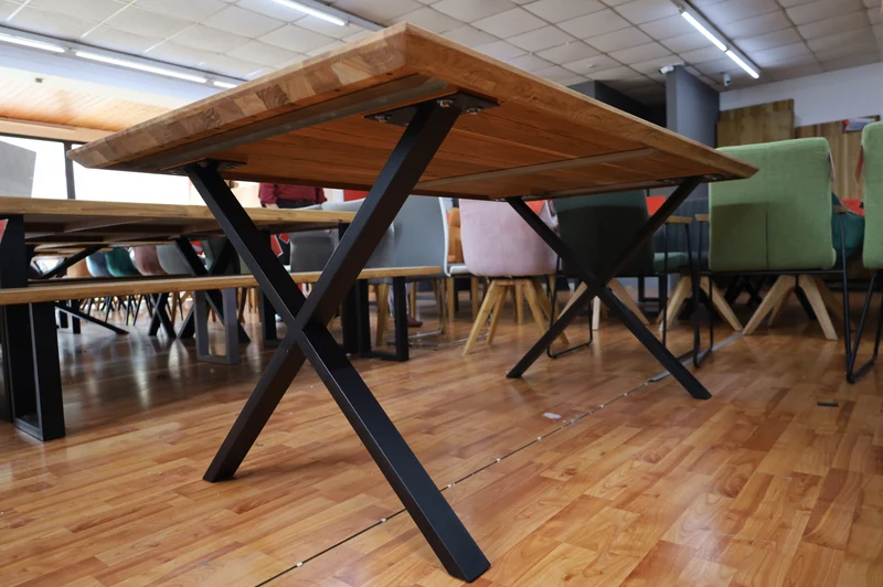 Esstisch Tisch+ Massivholz Eiche+ Schweizer Kante 180x100cm