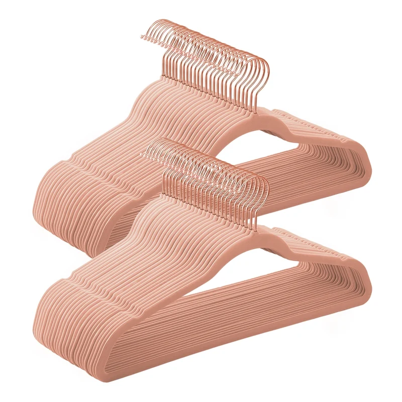Perchas Aterciopeladas Finas Gran Capacidad de Carga con Ganchos de 360°