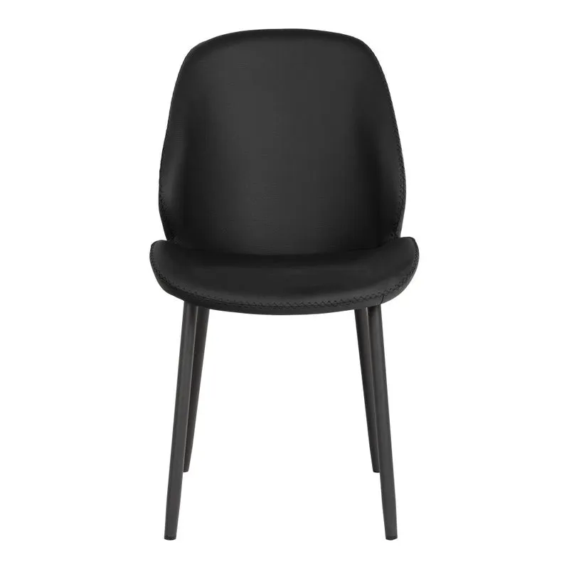 2er-Set Design Stuhl VIENNA Retro-Schwarz