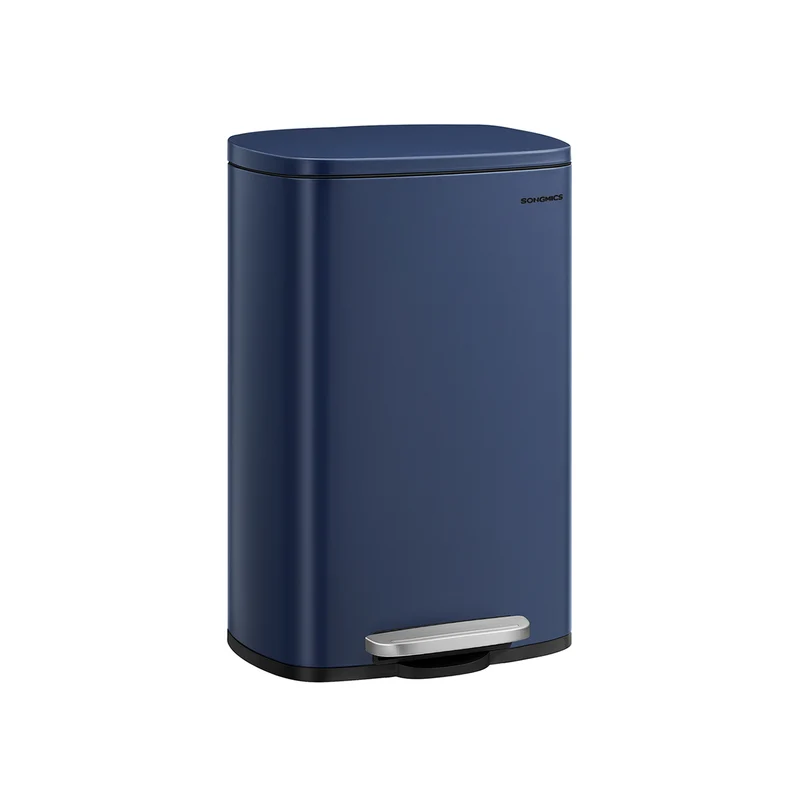 Cubo de Basura Basurero para Cocina Cierre Suave Pedal Acero Cubeta Interior