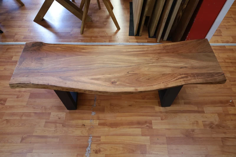 Esstisch Tisch + Massivholz Akazie +Echte Baumkante 160x90cm