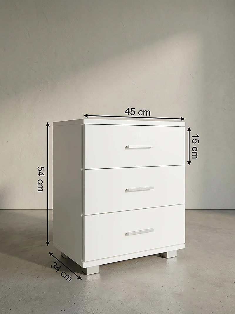 Nachtkonsole Holz mit 4 Standfüßen