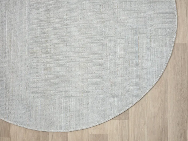 Teppich LAMPU rund Creme 120 x 120 cm