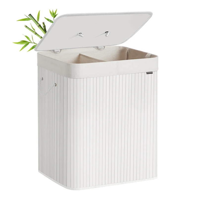 Cesto ropa sucia plegable con tapa y bolsa lavable extraíble