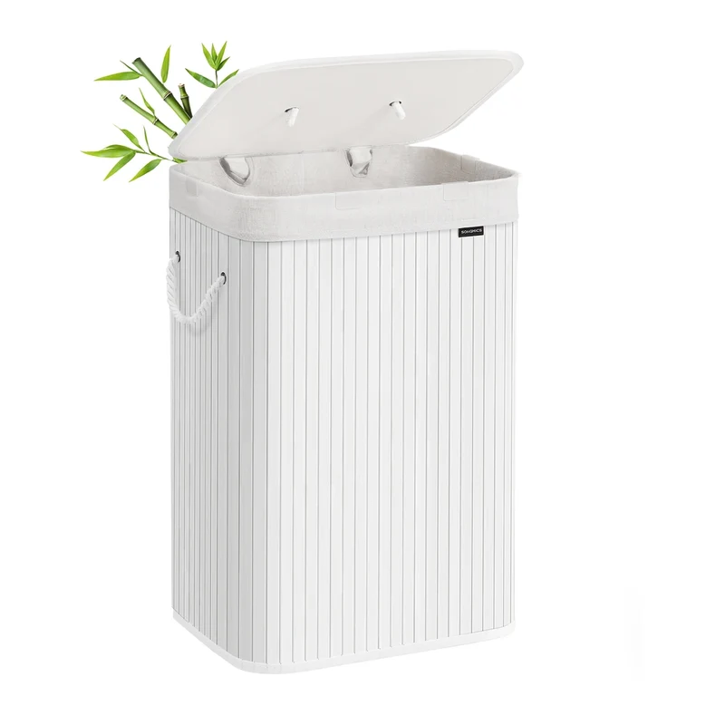 Cesto ropa sucia plegable con tapa y bolsa lavable extraíble