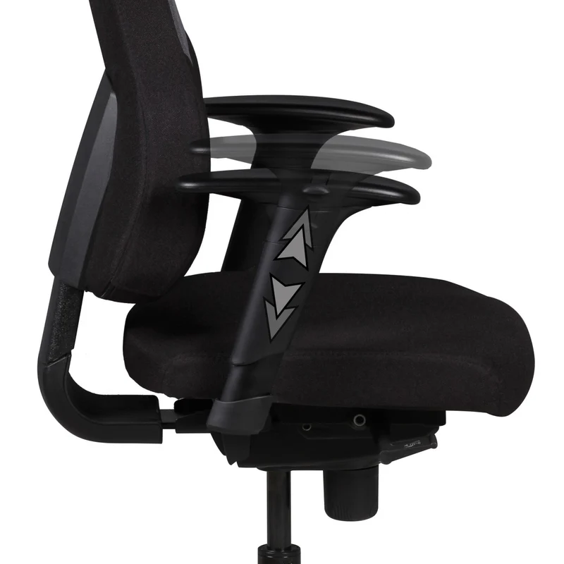 Chefsessel Kunstleder mit 3-Punkt-Synchronmechanik, ergonomischer Rückenlehne, höhenverstellbarer Kopfstütze und Aluminium-Fußkreuz FABIO