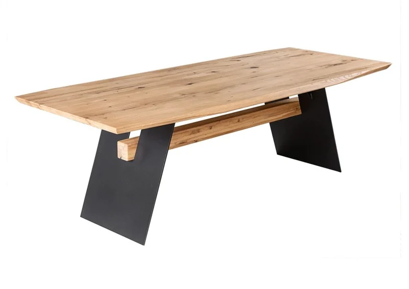 Esstisch Tisch + Schweizer Kante + Massivholz Eiche 240x100cm