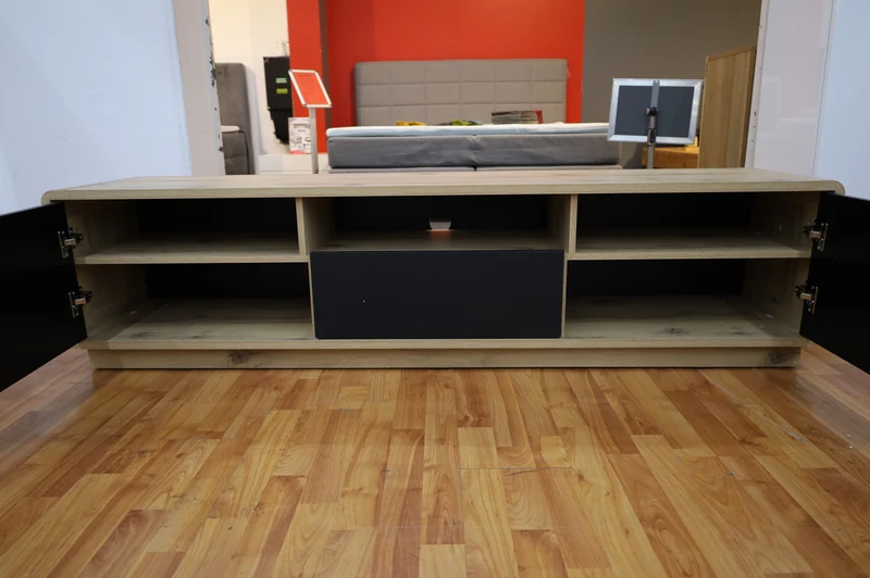 Tv-Unterschrank Vitrine Kommode + Holz Optik + Soft Close