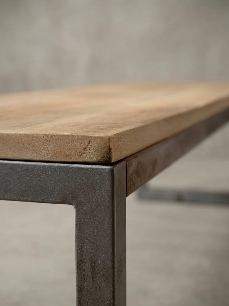 Sitzbank – Mango Massivholz/Metall, Vintage