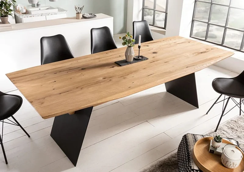 Esstisch Tisch + Schweizer Kante + Massivholz Eiche 200x100cm