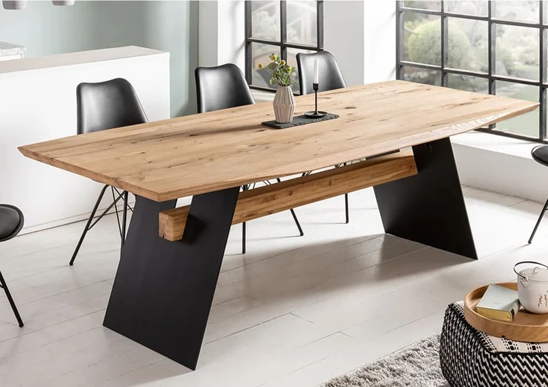 Esstisch Tisch + Schweizer Kante + Massivholz Eiche 200x100cm
