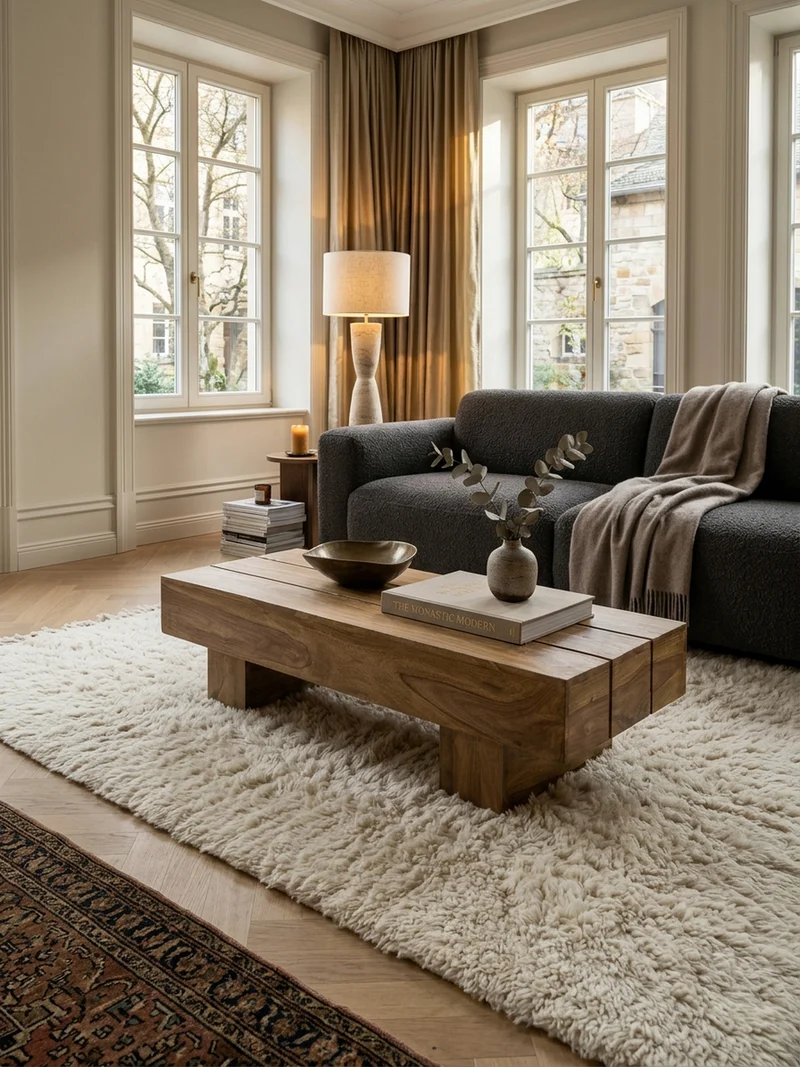 Couchtisch aus Massivholz, handgefertigt, pflegeleicht, aus Akazienholz und Edelholz