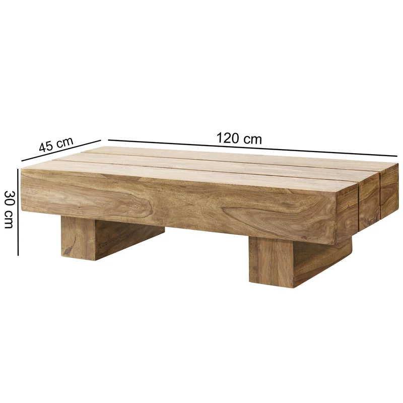 Couchtisch aus Massivholz, handgefertigt, pflegeleicht, aus Akazienholz und Edelholz