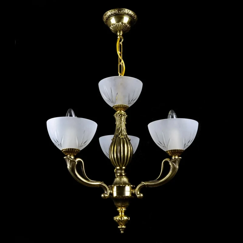 Casa Padrino Luxus Barock Kristall Kronleuchter Gold Ø 48 x H. 45 cm - Prunkvolle Messing Kronleuchter mit böhmischem Kristallglas - Barock Möbel - Edel & Prunkvoll