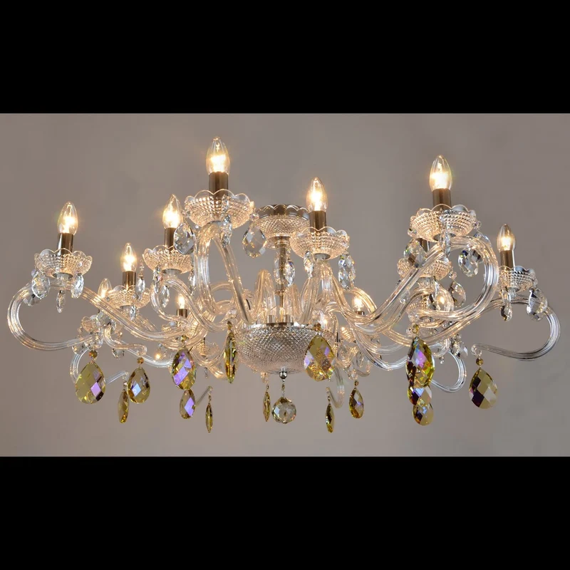Casa Padrino Luxus Barock Kristall Deckenleuchte Silber Ø 107 x H. 42 cm - Prunkvolle Messing Deckenleuchte mit böhmischem Kristallglas - Barock Möbel - Edel & Prunkvoll
