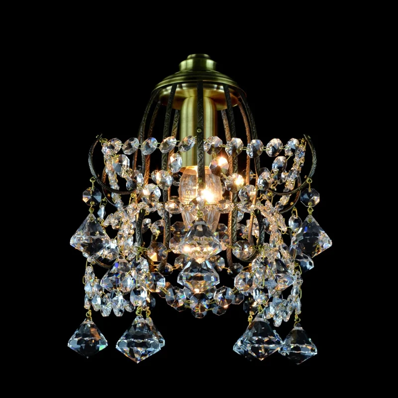Casa Padrino Luxus Barock Kristall Kronleuchter Silber Ø 25 x H. 25 cm - Prunkvolle Messing Kronleuchter mit böhmischem Kristallglas - Barock Möbel - Edel & Prunkvoll