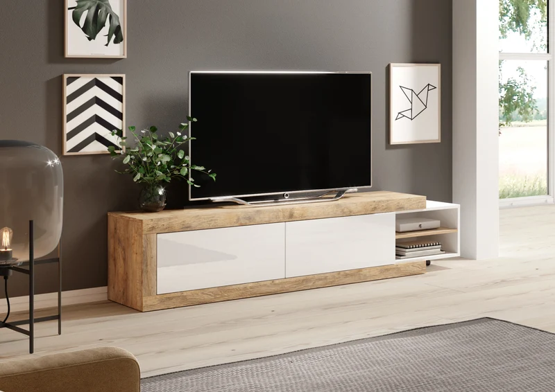 Vitrine + Soft Close +Neu auf Lager Verfügbar + Einlegebodenkante