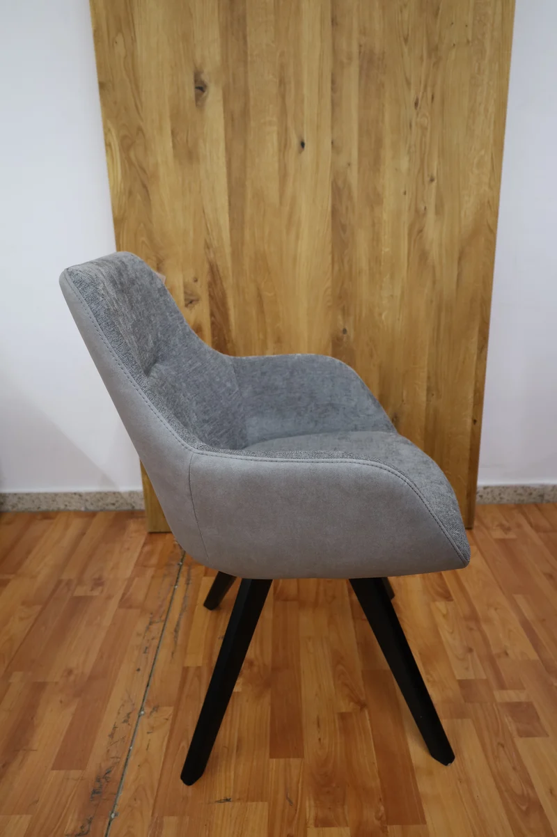 Armlehnenstuhl Stuhl +Drehbar +Massivholz +Rück-Dreh-Funktion