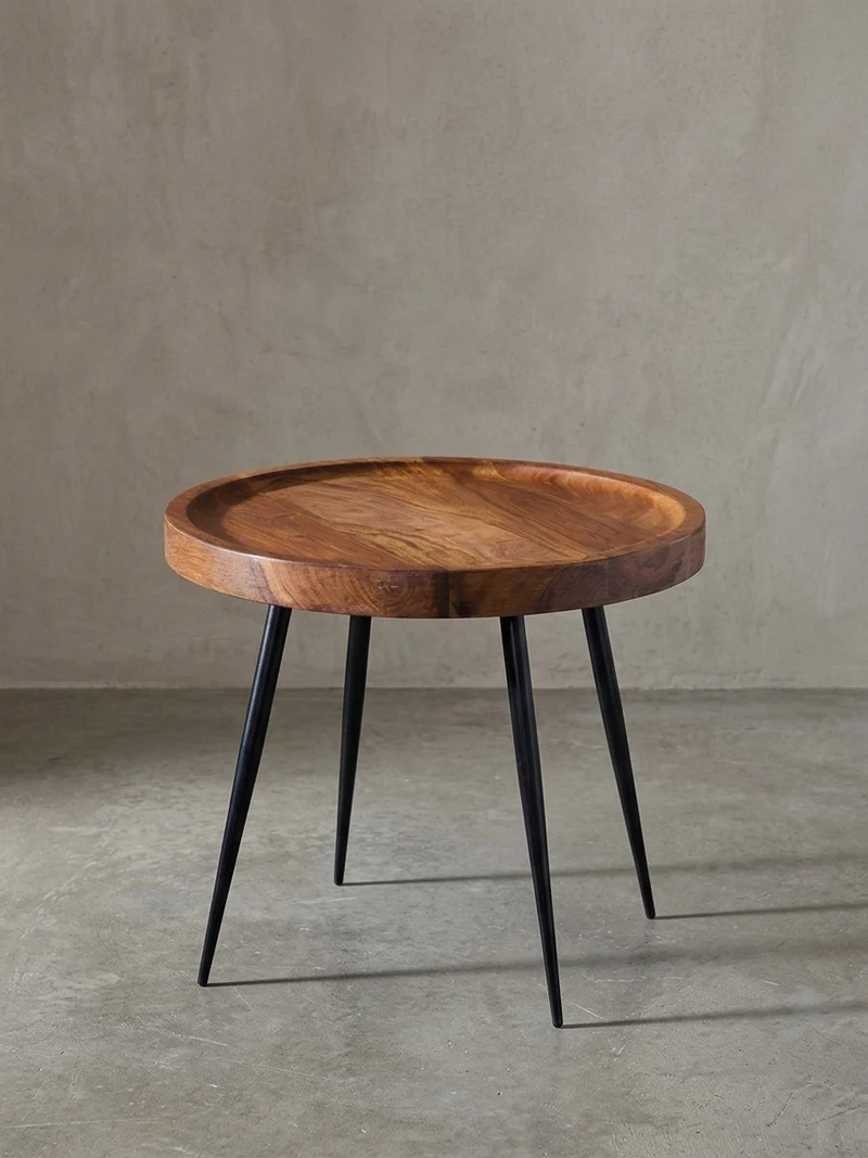 Beistelltisch – Massivholz Metall 50 kg belastbar Industrial