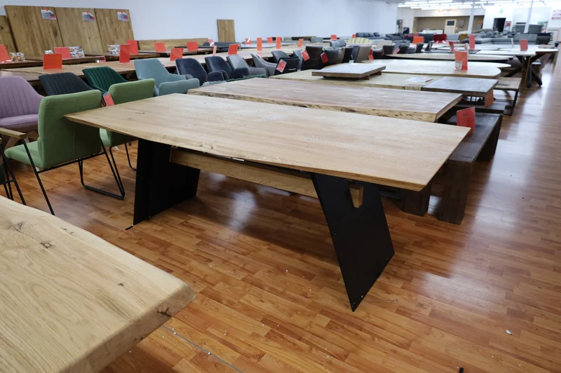 Esstisch Tisch + Schweizer Kante + Massivholz Eiche 200x100cm