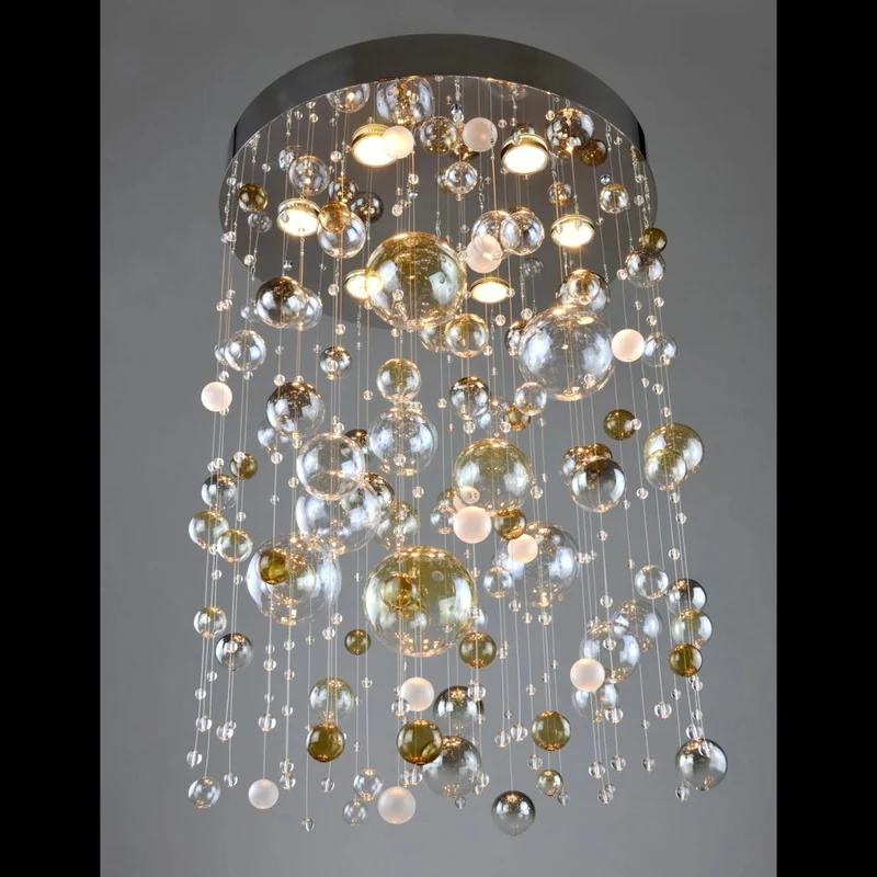 Casa Padrino Luxus Kristall Kronleuchter Silber Ø 50 x H. 50 cm - Prunkvolle Messing Kronleuchter mit böhmischem Kristallglas - Barock Möbel - Edel & Prunkvoll
