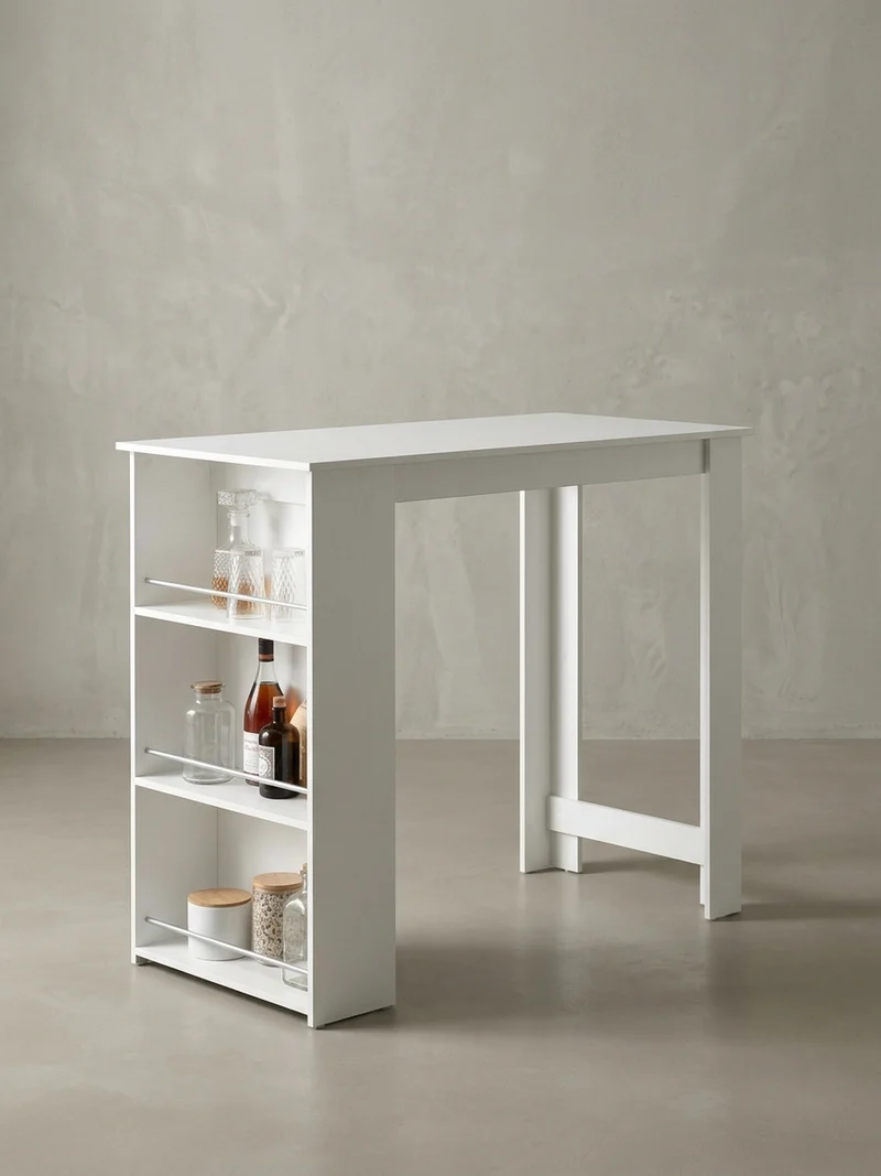 Küchentresen Edelstahl 3 Fächer Ablage