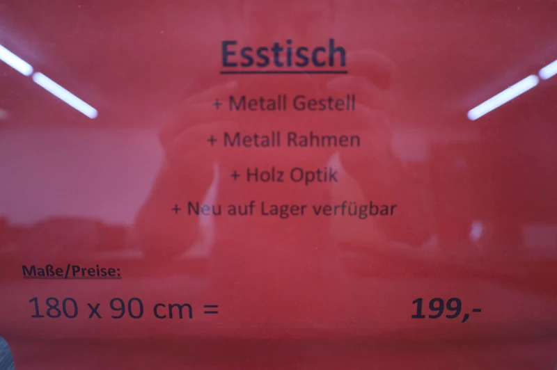Esstisch Tisch + Holz Optik + Metall Rahmen + NEU auf Lager