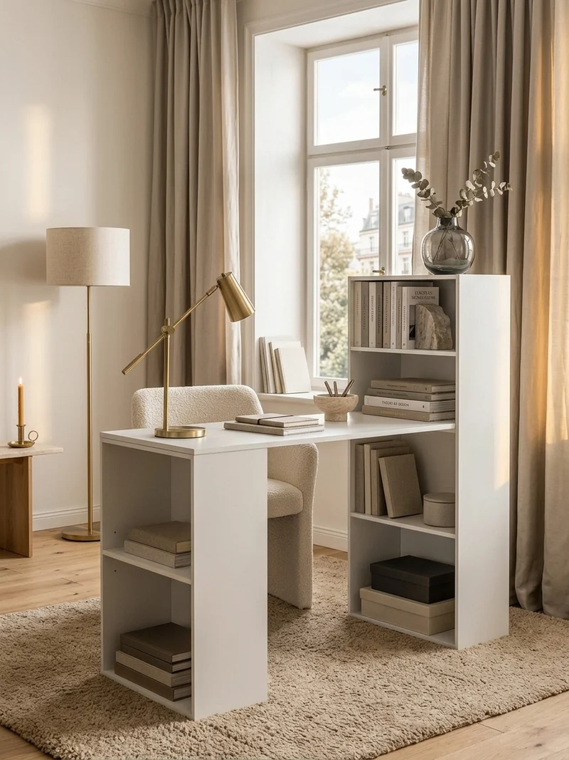 Schreibtisch mit variablem Regal