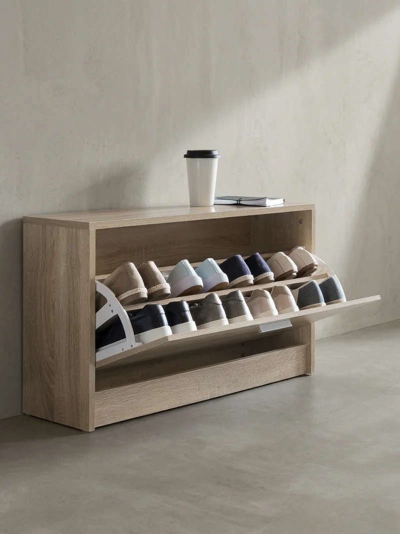 Schuhkipper aus Holz mit Ablage und 1 Fach