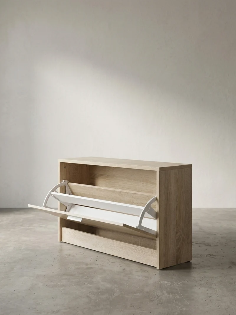 Schuhkipper aus Holz mit Ablage und 1 Fach