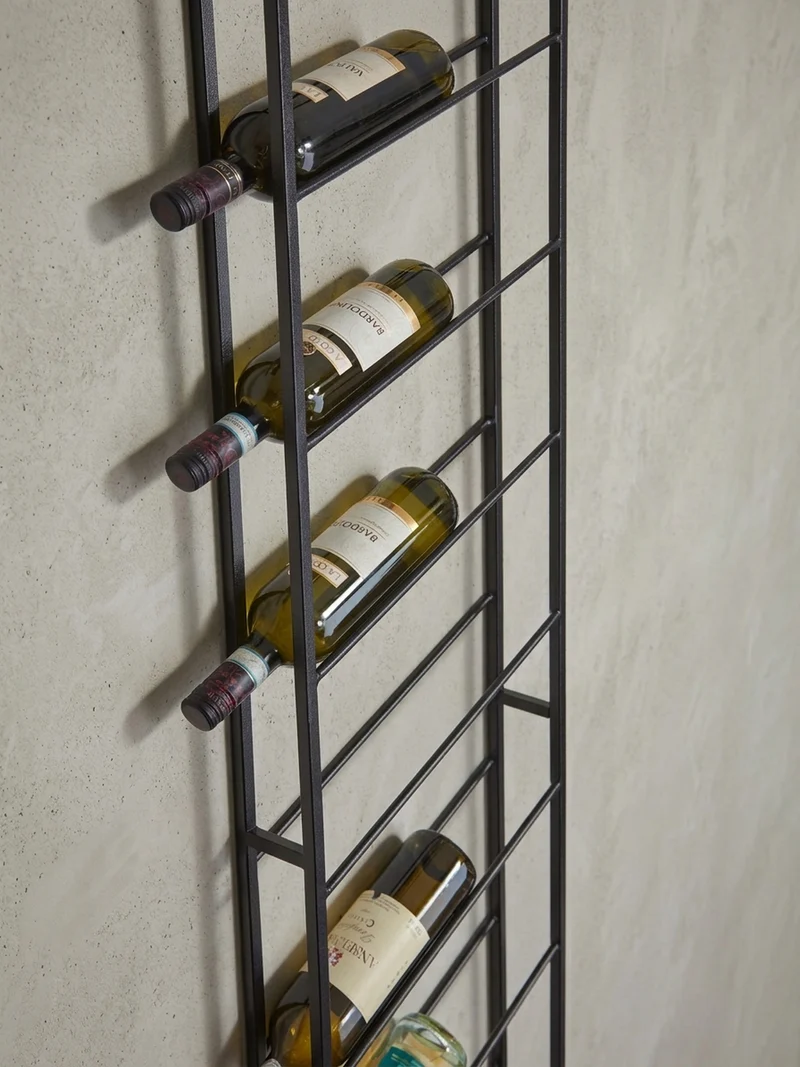 Weinregal Eisen Pulverbeschichtet Wandmontage Handgefertigt