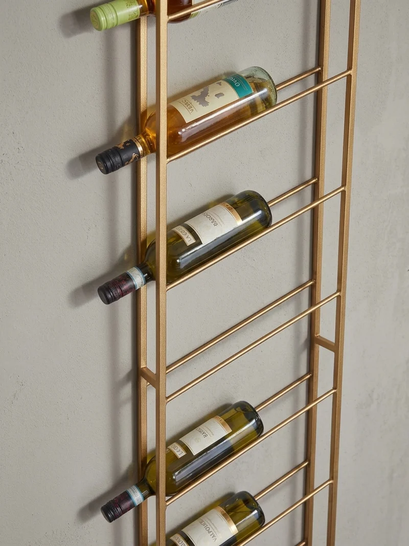 Weinregal Eisen Pulverbeschichtet Wandmontage Handgefertigt