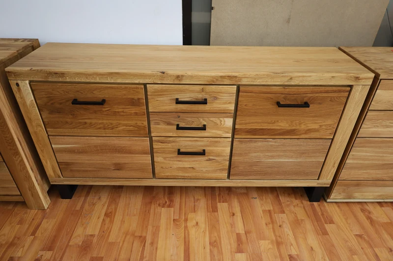 Kommode Vitrine +Front Massivholz +Soft Close +Neu auf Lager
